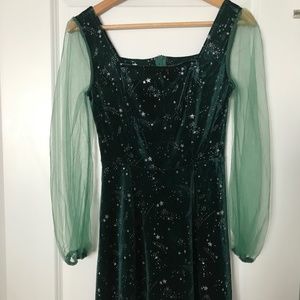 Shein new green Christmas/New Years size small mini dress